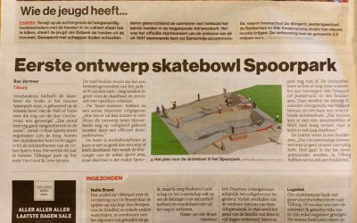 Eerste ontwerp Skatebowl Spoorpark