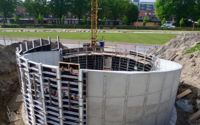 Volop betonwerkzaamheden bij T-huis en panoramatoren