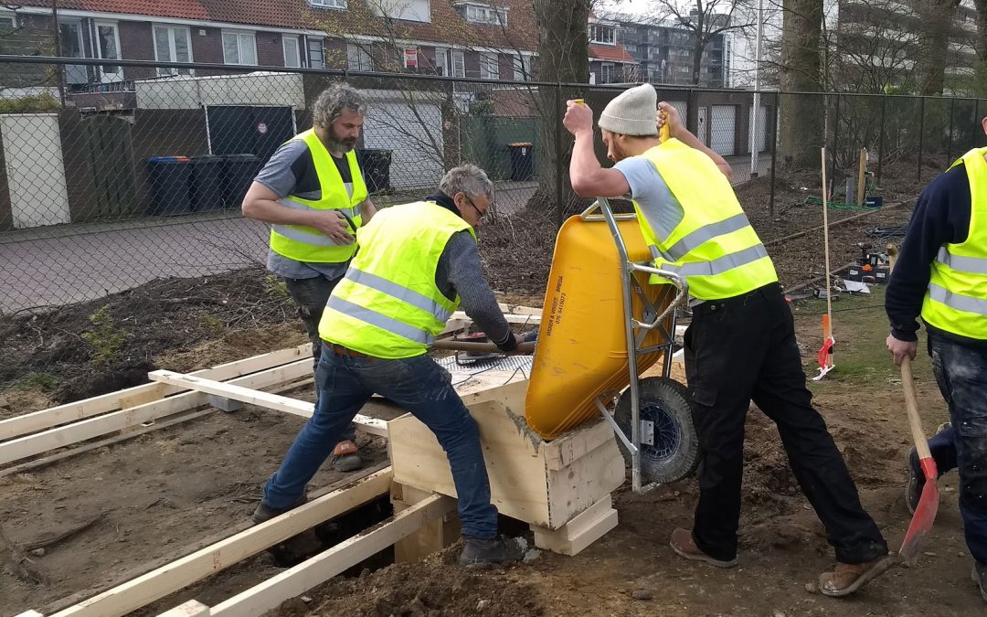 Stadscamping stort beton voor ‘sanitair-wagon’