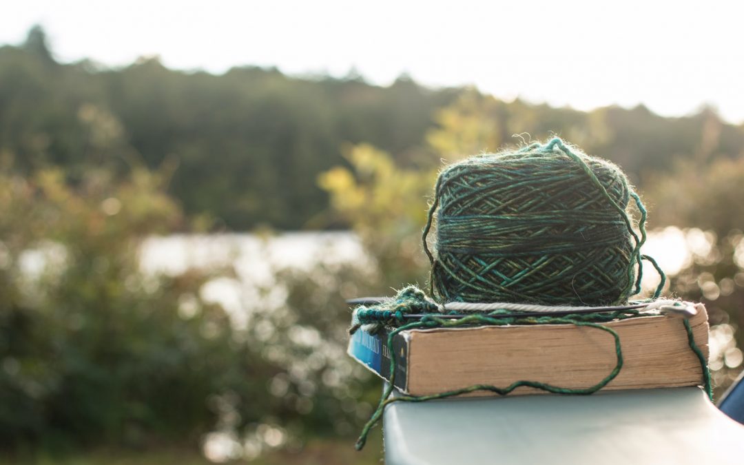Breien in Spoorpark op ‘Knit in public day’