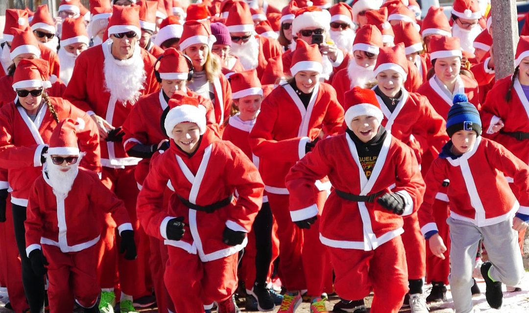 Santa Run voor kinderen tijdens De Wintertuin in Spoorpark