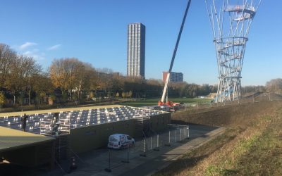 Zonnepanelen geplaatst in Spoorpark